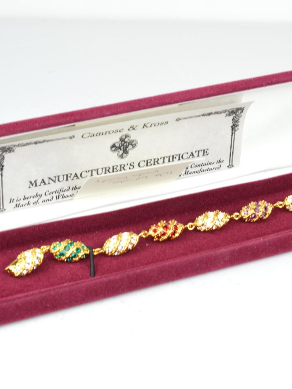 New Camrose Kross JBK Jacqueline Kennedy Royal Egg Bracelet Swarovski COA